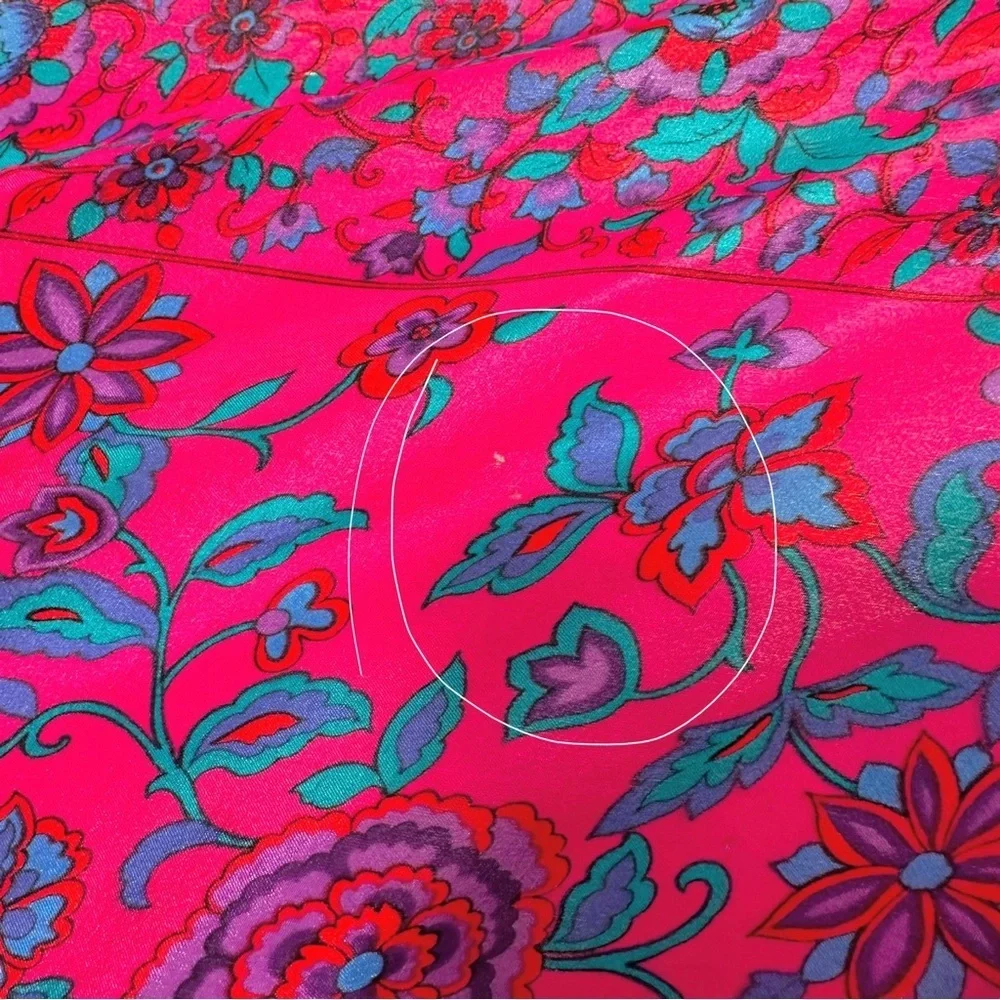 VINTAGE 100% Silk Floral Head Scarf